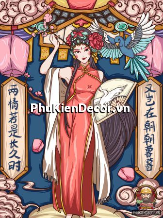 Mẫu tranh chủ đề về hình ảnh cô gái, thiếu nữ đẹp Trung Hoa giúp tăng tính nghệ thuật trong không gian Mẫu tranh chủ đề về hình ảnh cô gái, thiếu nữ đẹp Trung Hoa giúp tăng tính nghệ thuật trong không gian