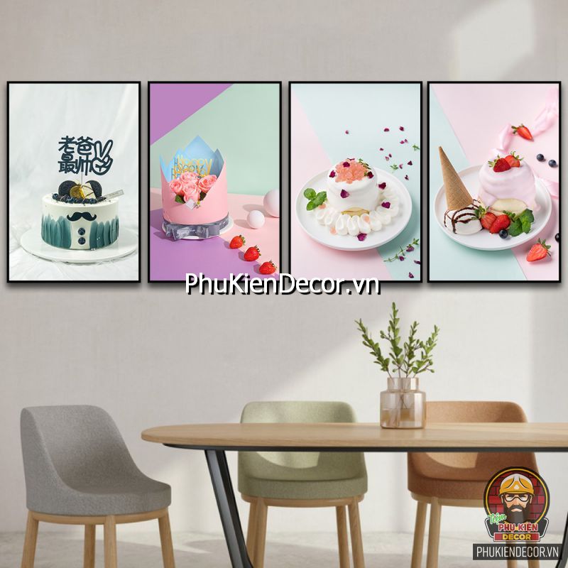 Tranh trang trí tiệm bánh sinh nhật tạo không gian quán độc đáo, ấn tượng Tranh trang trí tiệm bánh sinh nhật tạo không gian quán độc đáo, ấn tượng