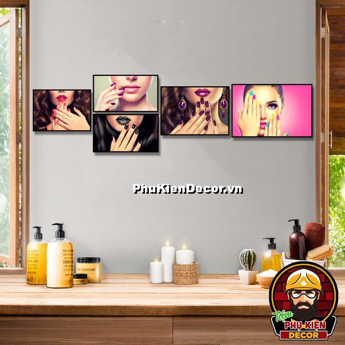 Tranh trang trí tiệm làm đẹp phong cách hiện đại, bắt kịp xu hướng Tranh trang trí tiệm làm đẹp phong cách hiện đại, bắt kịp xu hướng
