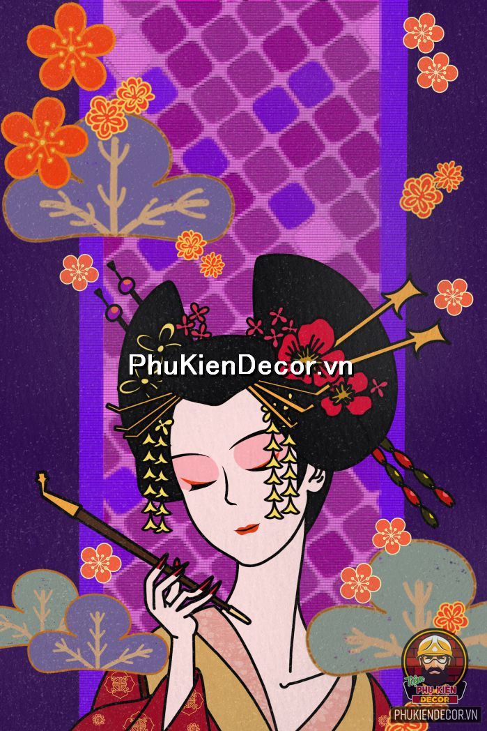 Tranh trang trí cô nàng geisha là một dấu ấn trong văn hóa Nhật bản, phản ánh giá trị nghệ thuật Tranh trang trí cô nàng geisha là một dấu ấn trong văn hóa Nhật bản, phản ánh giá trị nghệ thuật