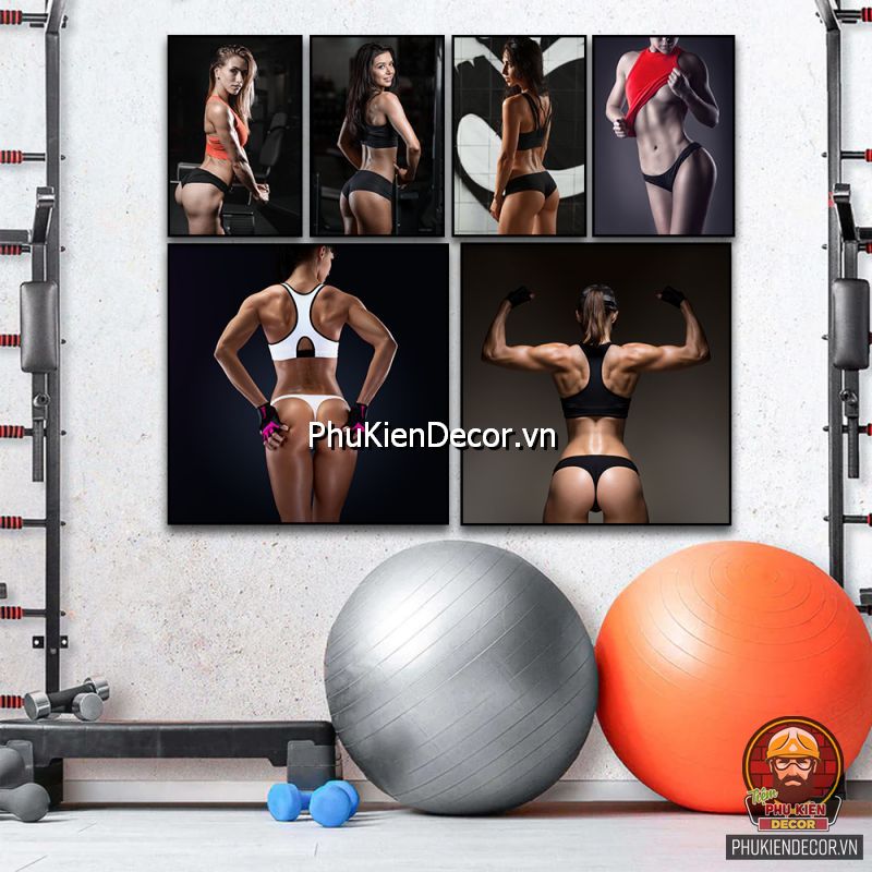 Sử dụng tranh treo phòng tập gym phong cách đương đại, tối giản Sử dụng tranh treo phòng tập gym phong cách đương đại, tối giản