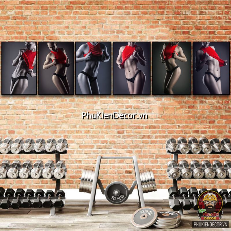 Sử dụng tranh treo phòng tập gym phong cách đương đại, tối giản Sử dụng tranh treo phòng tập gym phong cách đương đại, tối giản