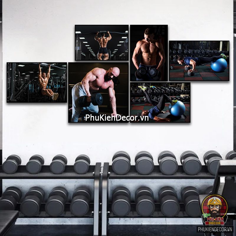 Sử dụng tranh treo phòng tập gym phong cách đương đại, tối giản Sử dụng tranh treo phòng tập gym phong cách đương đại, tối giản