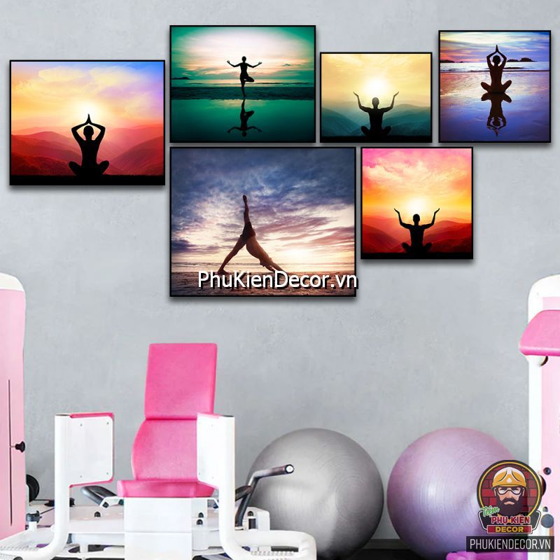 Sử dụng tranh treo phòng tập yoga thịnh hành hiện nay Sử dụng tranh treo phòng tập yoga thịnh hành hiện nay