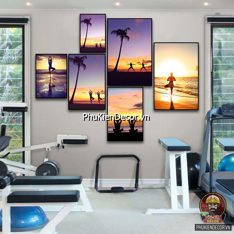 Sử dụng tranh treo phòng tập yoga thịnh hành hiện nay Sử dụng tranh treo phòng tập yoga thịnh hành hiện nay