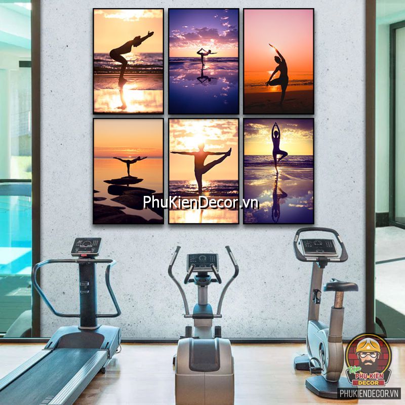 Sử dụng tranh treo phòng tập yoga thịnh hành hiện nay Sử dụng tranh treo phòng tập yoga thịnh hành hiện nay