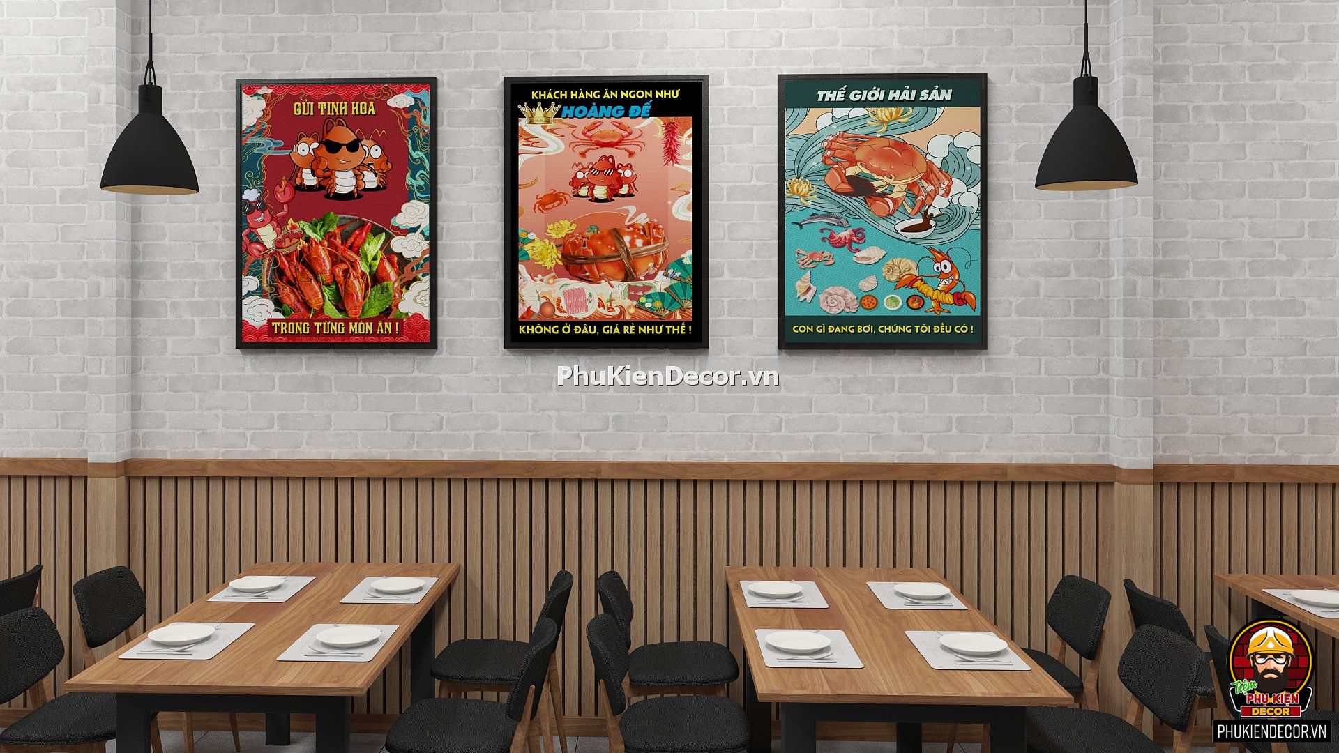 Tranh treo quán Hải sản Tranh treo quán Hải sản