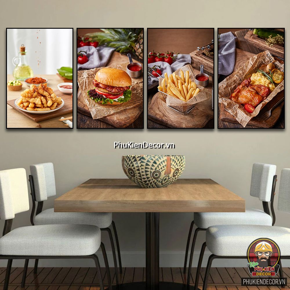 Tranh treo trang trí chủ đề khoai tây chiên đơn giản, mộc mạc đậm chất Việt Nam Tranh treo trang trí chủ đề khoai tây chiên đơn giản, mộc mạc đậm chất Việt Nam