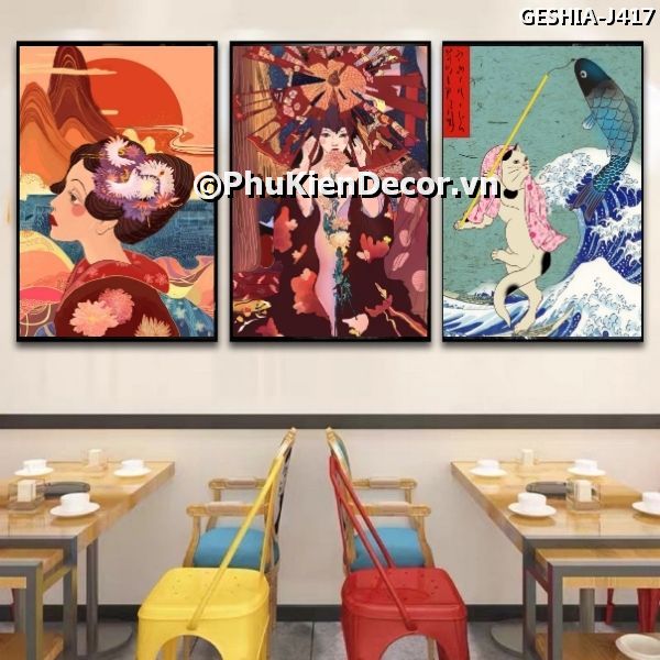 Tranh treo tường phong cách Geishia Nhật Bản mang nét  văn hóa truyền thống sâu sắc Tranh treo tường phong cách Geishia Nhật Bản mang nét  văn hóa truyền thống sâu sắc