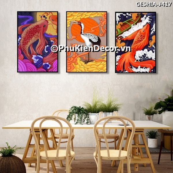 Tranh treo tường trang trí quán phong cách Nhật chủ đề thần thoại cổ tích kết hợp Geishia mang vẻ đẹp huyền bí Tranh treo tường trang trí quán phong cách Nhật chủ đề thần thoại cổ tích kết hợp Geishia mang vẻ đẹp huyền bí