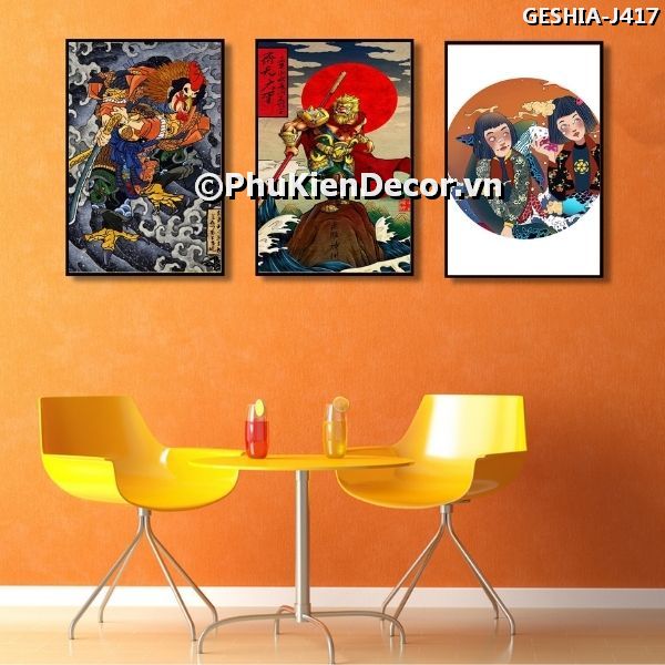 Tranh treo tường quán ăn Nhật phong cách Geishia đậm chất đặc trưng văn hóa truyền thống Tranh treo tường quán ăn Nhật phong cách Geishia đậm chất đặc trưng văn hóa truyền thống