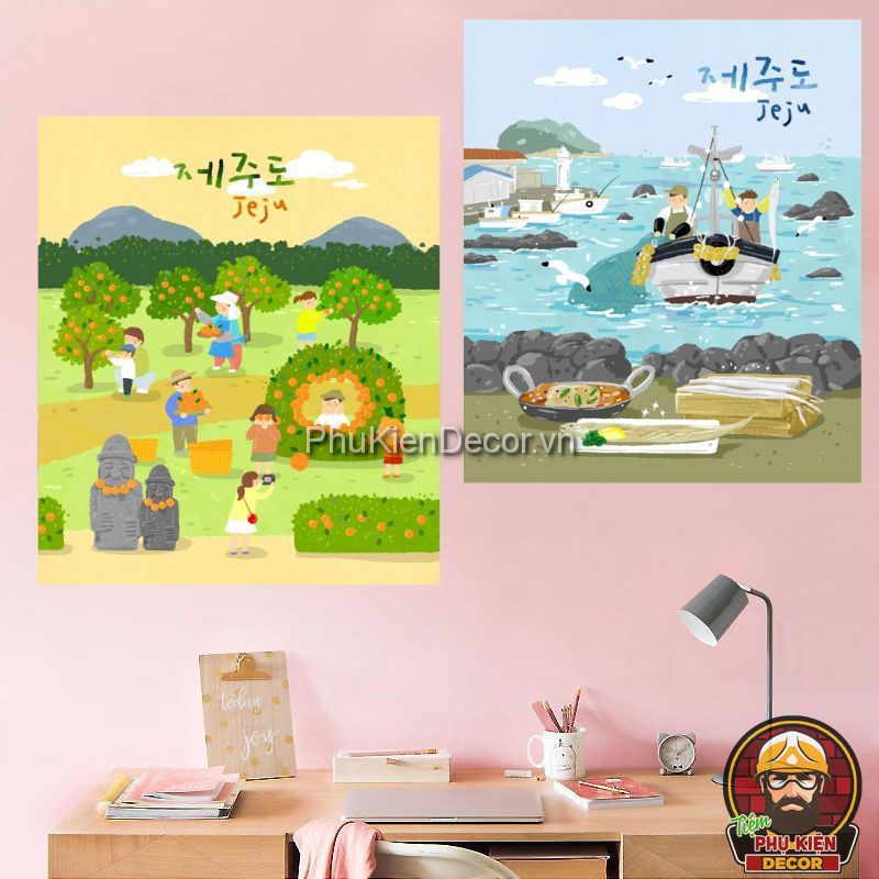 Tranh treo tường 3D địa danh, phong cảnh Hàn Quốc Tranh treo tường 3D địa danh, phong cảnh Hàn Quốc