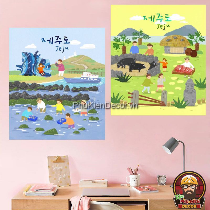 Tranh treo tường 3D địa danh, phong cảnh Hàn Quốc Tranh treo tường 3D địa danh, phong cảnh Hàn Quốc