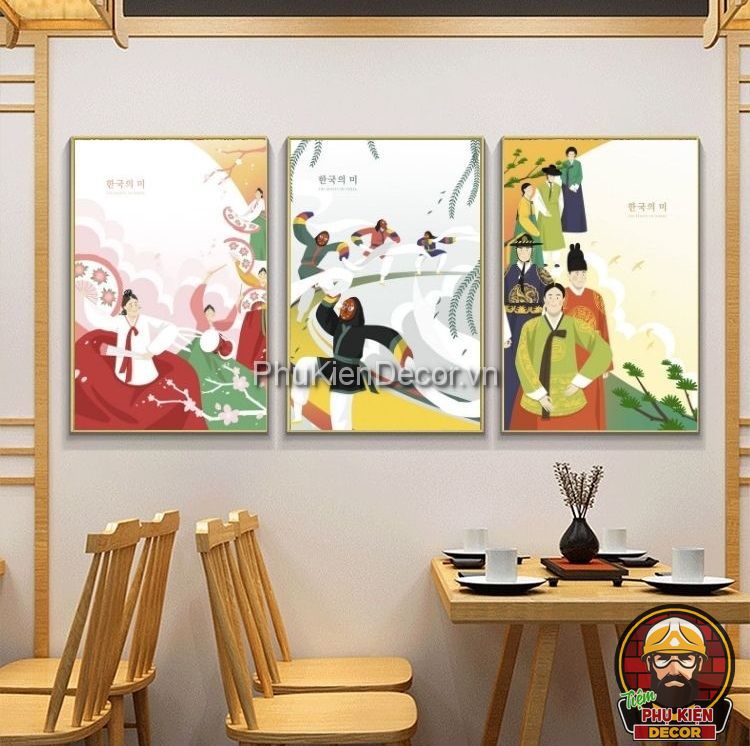 Tranh treo tường 3D phong cách đậm chất Hàn Quốc Tranh treo tường 3D phong cách đậm chất Hàn Quốc