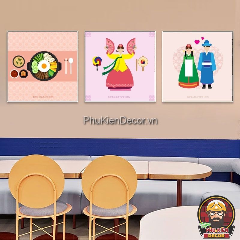 Tranh treo tường 3D phong cách Hàn Quốc Tranh treo tường 3D phong cách Hàn Quốc