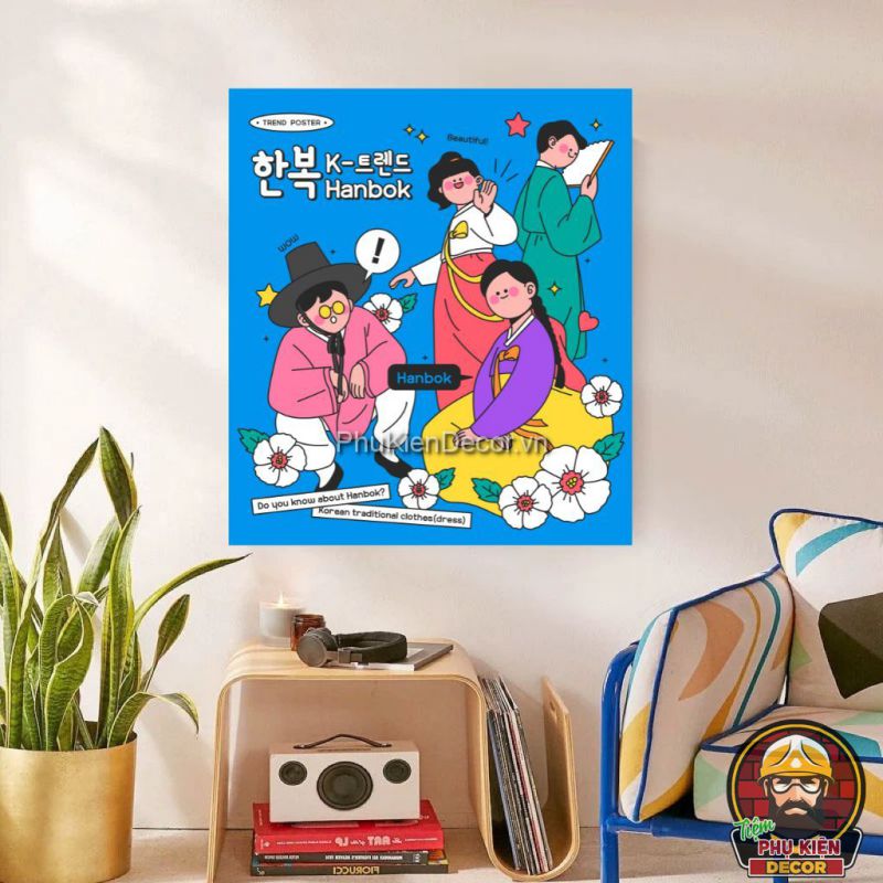 Tranh treo tường 3D phong cách Hàn Quốc trẻ trung, năng động dành cho các quán cà phê, trà đạo Tranh treo tường 3D phong cách Hàn Quốc trẻ trung, năng động dành cho các quán cà phê, trà đạo