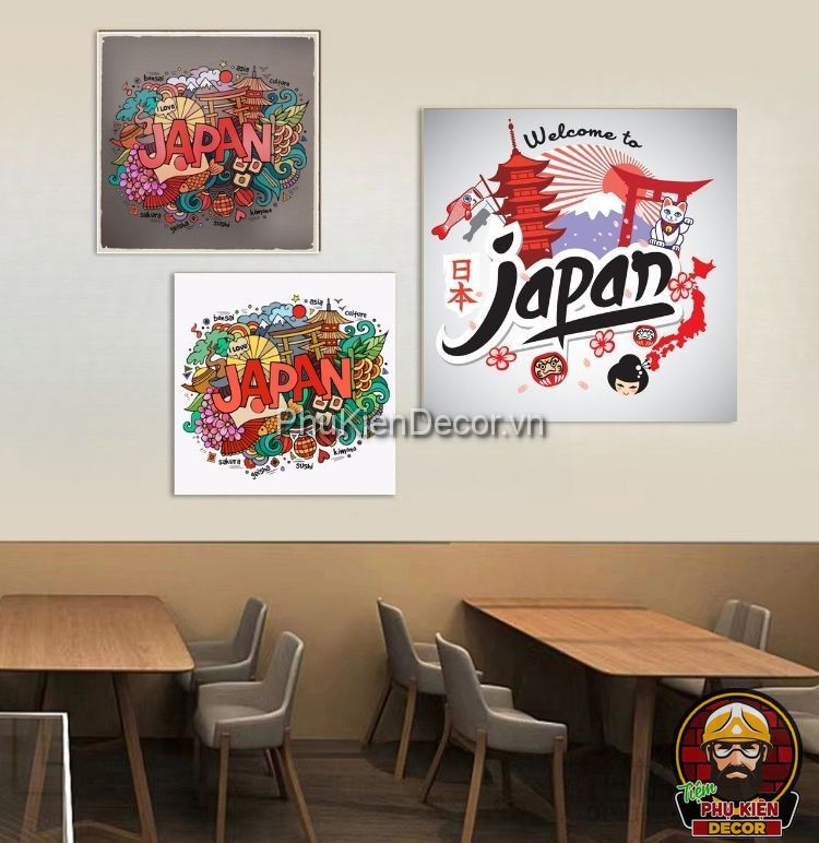 Tranh treo tường và tranh dán tường kết hợp vô cùng hài hòa và mới lạ Tranh treo tường và tranh dán tường kết hợp vô cùng hài hòa và mới lạ