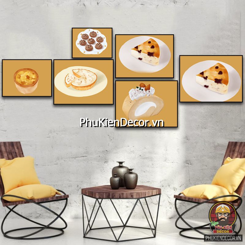 Tranh treo tường tiệm bánh ngọt đẹp được ưa chuộng Tranh treo tường tiệm bánh ngọt đẹp được ưa chuộng