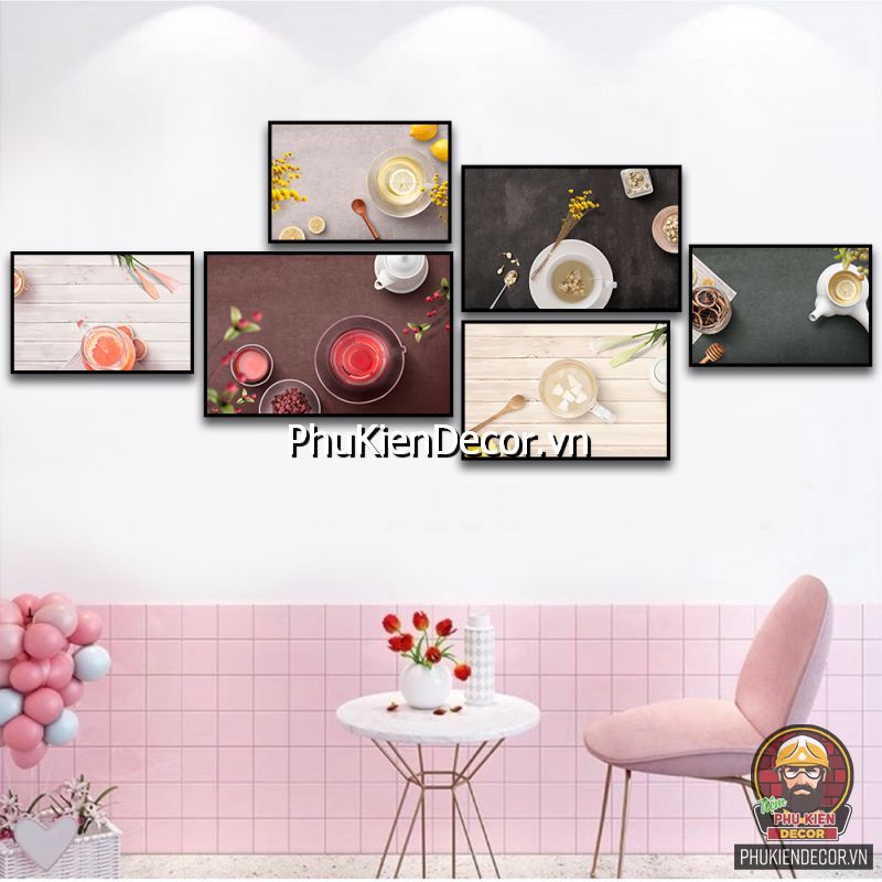 Hình ảnh tranh treo tường quán bánh trà đẹp mắt, tạo điểm nhấn cho quán Hình ảnh tranh treo tường quán bánh trà đẹp mắt, tạo điểm nhấn cho quán