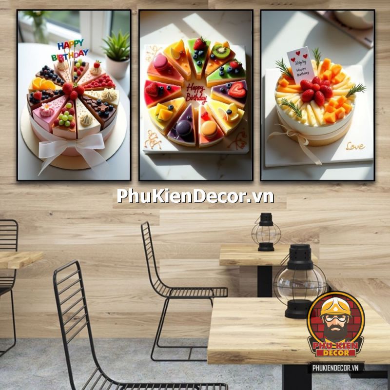 Tranh treo tường cửa hàng bánh kem mới nhất Tranh treo tường cửa hàng bánh kem mới nhất