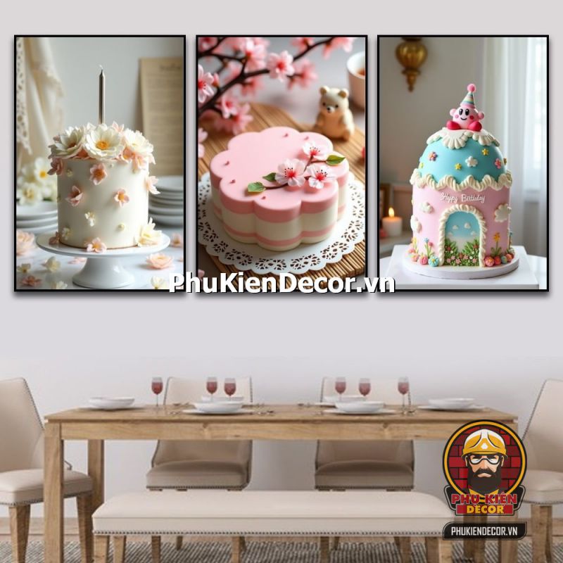 Tranh treo tường cửa hàng bánh kem mới nhất Tranh treo tường cửa hàng bánh kem mới nhất