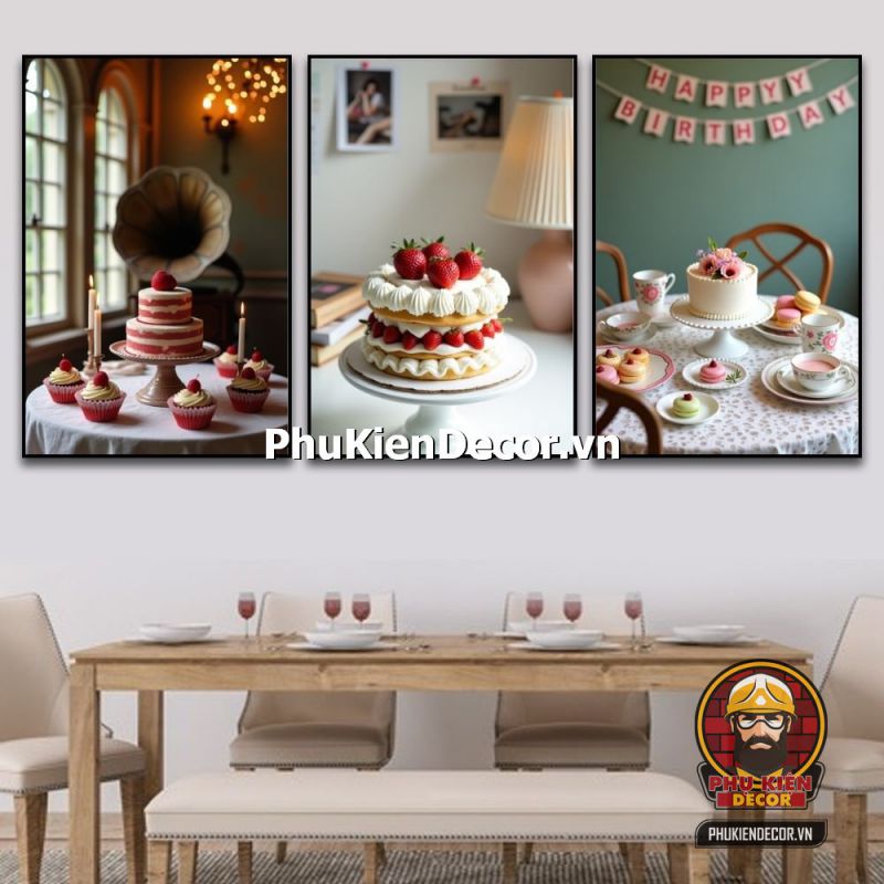 Tranh treo tường cửa hàng bánh kem mới nhất Tranh treo tường cửa hàng bánh kem mới nhất