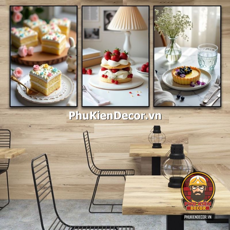 Tranh treo tường cửa hàng bánh kem mới nhất Tranh treo tường cửa hàng bánh kem mới nhất