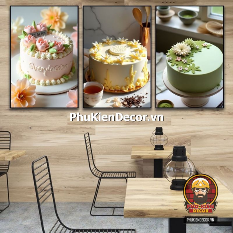 Tranh treo tường cửa hàng bánh kem mới nhất Tranh treo tường cửa hàng bánh kem mới nhất