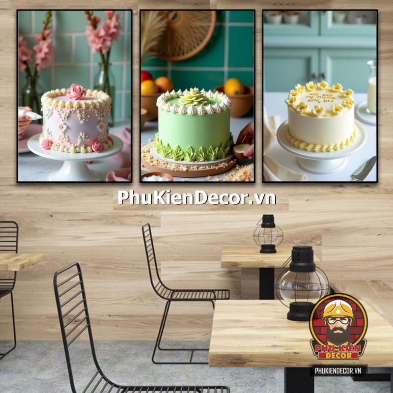 Tranh treo tường cửa hàng bánh kem mới nhất Tranh treo tường cửa hàng bánh kem mới nhất