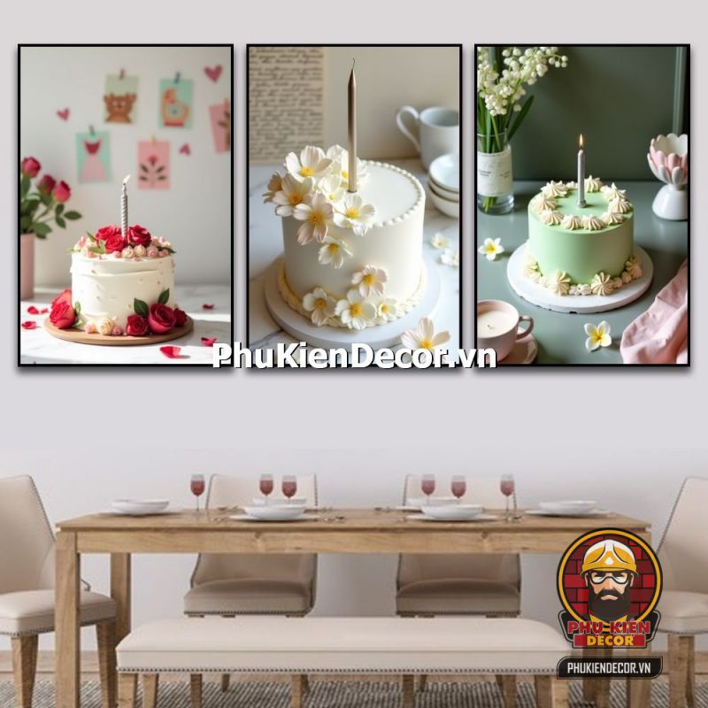 Trang trí tranh treo tường cửa hàng bánh kem thanh lịch và sang trọng Trang trí tranh treo tường cửa hàng bánh kem thanh lịch và sang trọng