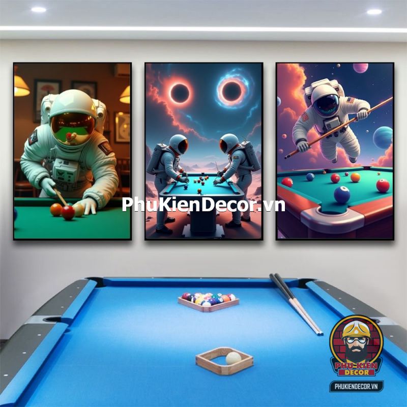 Tổng hợp những mẫu tranh dán tường 3D trang trí quán Bida đẹp