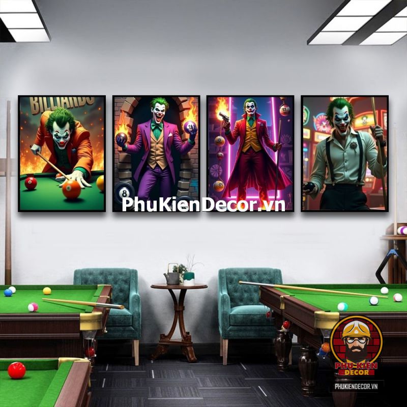 Tranh bi-a chủ đề về Joker đầy thu hút