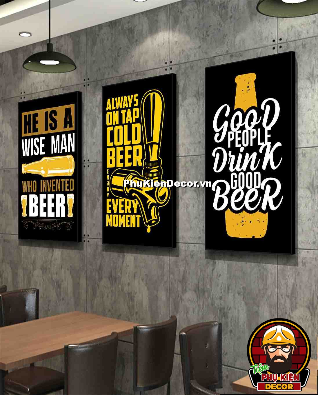 Tranh trang trí quán bar