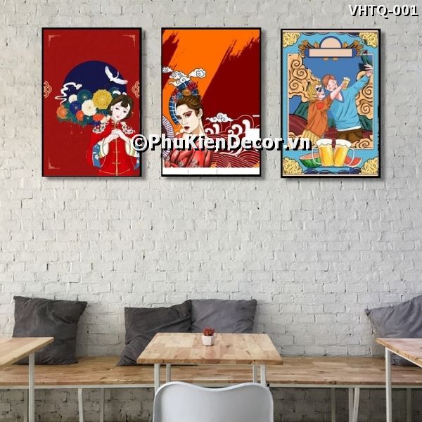 Tranh treo tường những cô gái dịu dàng, đằm thắm trong trang phục sườn xám biểu tượng cho văn hóa Trung Quốc Tranh treo tường những cô gái dịu dàng, đằm thắm trong trang phục sườn xám biểu tượng cho văn hóa Trung Quốc