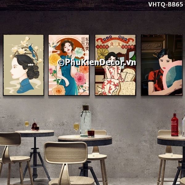 Tranh những cô gái mang vẻ đẹp truyền thống đặc trưng trong văn hóa Trung Quốc trang trí quán ăn - nhà hàng Tranh những cô gái mang vẻ đẹp truyền thống đặc trưng trong văn hóa Trung Quốc trang trí quán ăn - nhà hàng