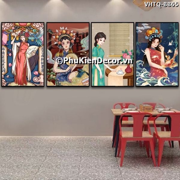 Tranh những cô gái mang vẻ đẹp truyền thống đặc trưng trong văn hóa Trung Quốc trang trí quán ăn - nhà hàng Tranh những cô gái mang vẻ đẹp truyền thống đặc trưng trong văn hóa Trung Quốc trang trí quán ăn - nhà hàng