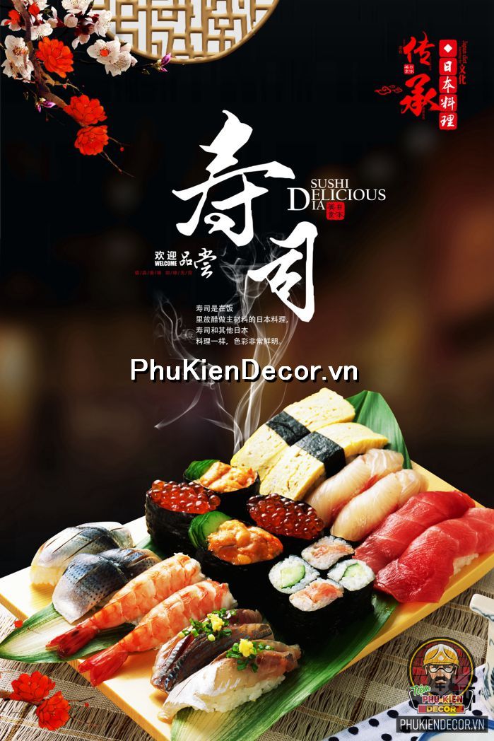 Tranh treo tường các món ăn đặc sản Nhật Bản giúp tăng tính hấp dẫn, đặc sắc cho các món ăn Tranh treo tường các món ăn đặc sản Nhật Bản giúp tăng tính hấp dẫn, đặc sắc cho các món ăn