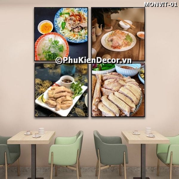 Tranh treo tường các món ăn vịt đa dạng, hấp dẫn, thơm ngon Tranh treo tường các món ăn vịt đa dạng, hấp dẫn, thơm ngon