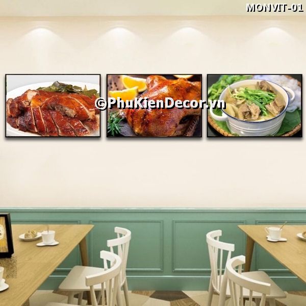 Tranh trang trí quán ăn về vịt đa dạng, phong phú, nổi bật Tranh trang trí quán ăn về vịt đa dạng, phong phú, nổi bật