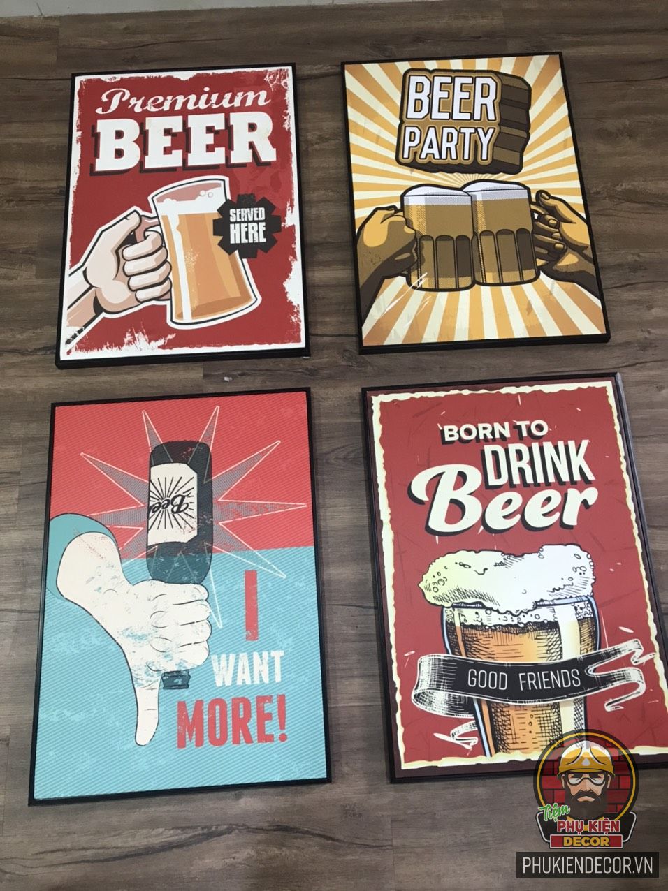 Tranh treo tường trang trí quán Cafe Bia Tranh treo tường trang trí quán Cafe Bia