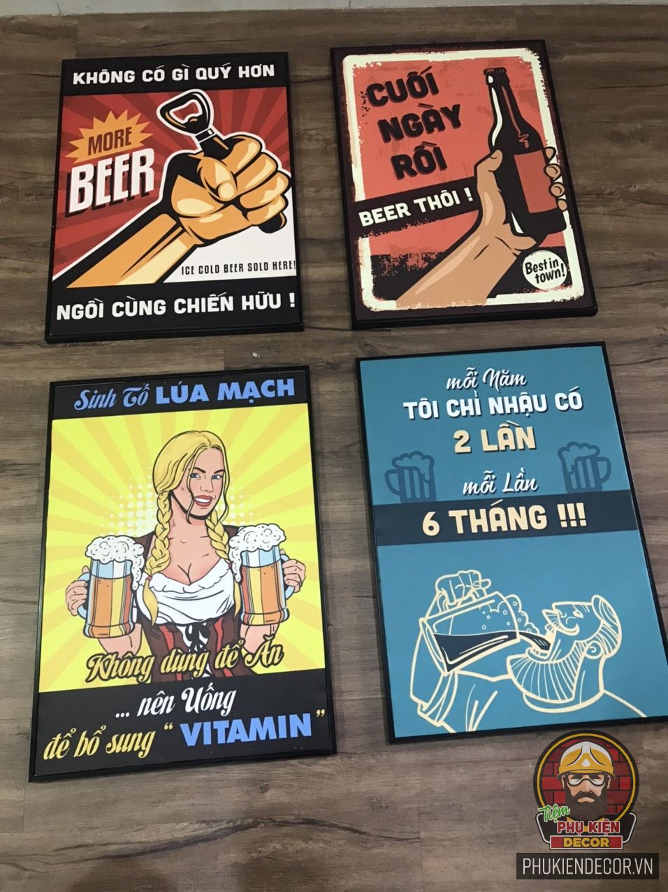 Tranh treo tường trang trí quán Cafe Bia Tranh treo tường trang trí quán Cafe Bia