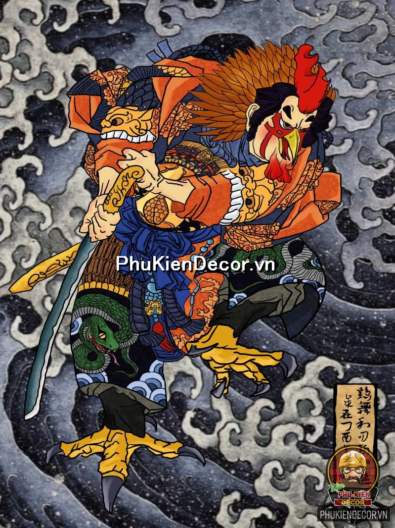 Tranh treo tường chiến binh Samurai Nhật Bản Tranh treo tường chiến binh Samurai Nhật Bản