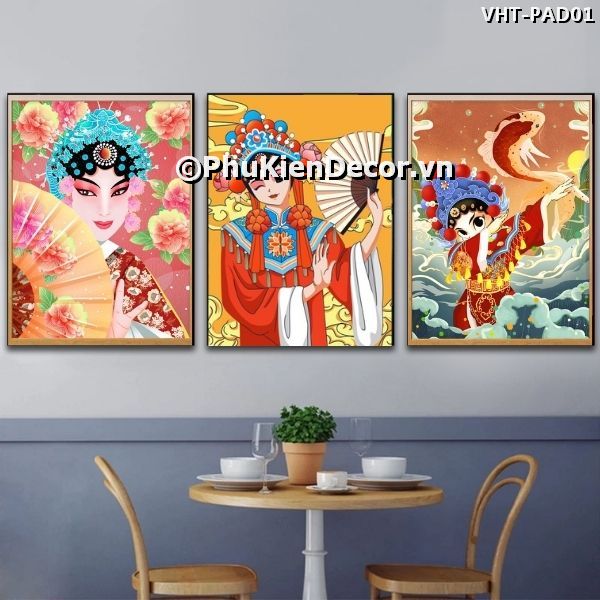 Tranh treo tường những cô gái trong trang phục truyền thống mang vẻ đẹp đặc sắc văn hóa Trung Quốc Tranh treo tường những cô gái trong trang phục truyền thống mang vẻ đẹp đặc sắc văn hóa Trung Quốc