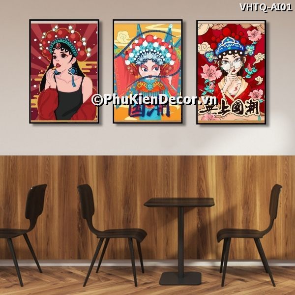 Tranh trang trí những cô gái đáng yêu, tinh nghich trong trang phục cách tân hiện đại, ấn tượng Tranh trang trí những cô gái đáng yêu, tinh nghich trong trang phục cách tân hiện đại, ấn tượng