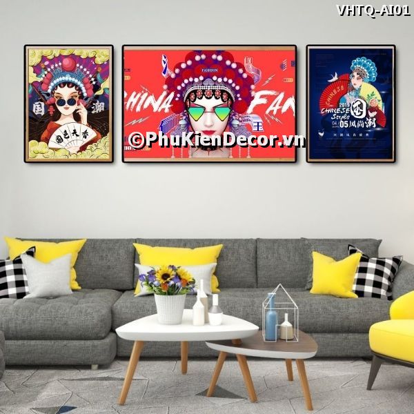 Tranh trang trí những cô gái đáng yêu, tinh nghich trong trang phục cách tân hiện đại, ấn tượng Tranh trang trí những cô gái đáng yêu, tinh nghich trong trang phục cách tân hiện đại, ấn tượng