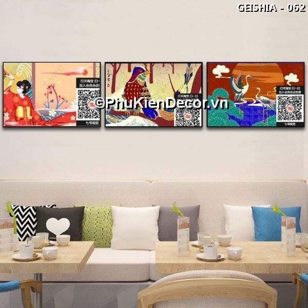 Tranh treo tường phong cách Nhật Bản mang vẻ đẹp huyền bí của nghệ thuật Geisha cuốn hút khó cưỡng Tranh treo tường phong cách Nhật Bản mang vẻ đẹp huyền bí của nghệ thuật Geisha cuốn hút khó cưỡng