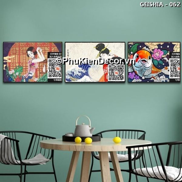 Tranh treo tường phong cách Nhật Bản mang vẻ đẹp huyền bí của nghệ thuật Geisha cuốn hút khó cưỡng Tranh treo tường phong cách Nhật Bản mang vẻ đẹp huyền bí của nghệ thuật Geisha cuốn hút khó cưỡng