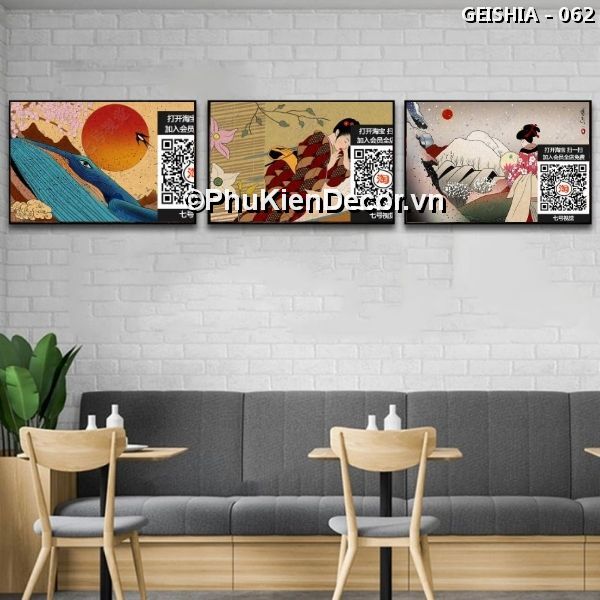 Tranh treo tường phong cách Nhật Bản mang vẻ đẹp huyền bí của nghệ thuật Geisha cuốn hút khó cưỡng Tranh treo tường phong cách Nhật Bản mang vẻ đẹp huyền bí của nghệ thuật Geisha cuốn hút khó cưỡng