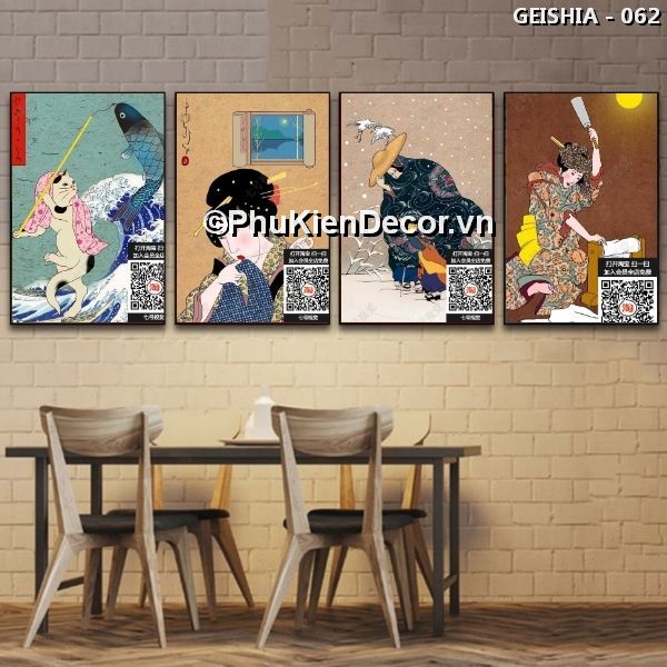 Tranh treo tường Geishia thời đại Ukiyo-e mang vẻ đẹp chuẩn truyền thống của văn hóa Geishia lâu đời Tranh treo tường Geishia thời đại Ukiyo-e mang vẻ đẹp chuẩn truyền thống của văn hóa Geishia lâu đời