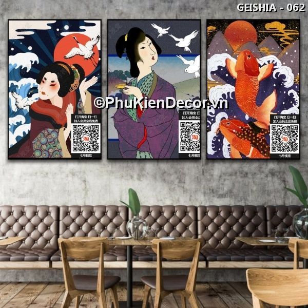 Tranh treo tường phong cách Nhật Bản mang vẻ đẹp huyền bí của nghệ thuật Geisha cuốn hút khó cưỡng Tranh treo tường phong cách Nhật Bản mang vẻ đẹp huyền bí của nghệ thuật Geisha cuốn hút khó cưỡng